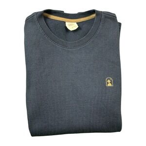 Dandy Del Mar Blue Waffle Knit Cotton Polyester Mens L/S Crewneck Sweater Size L